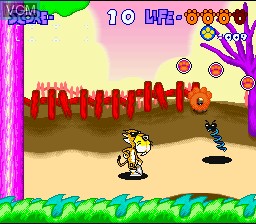 In-game screen of the game Chester Cheetah - Too Cool to Fool on Nintendo Super NES