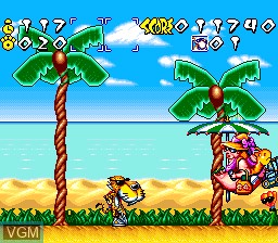In-game screen of the game Chester Cheetah - Wild Wild Quest on Nintendo Super NES