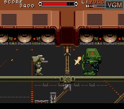 In-game screen of the game Cybernator on Nintendo Super NES