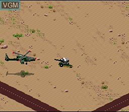 In-game screen of the game Desert Strike - Return to the Gulf on Nintendo Super NES