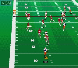 In-game screen of the game College Football USA 97 on Nintendo Super NES