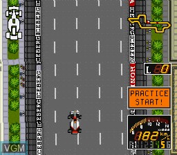 In-game screen of the game F-1 Grand Prix on Nintendo Super NES