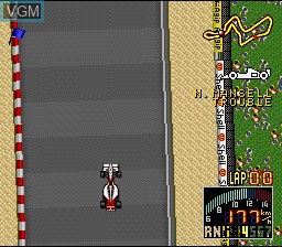 In-game screen of the game F-1 Grand Prix Part II on Nintendo Super NES