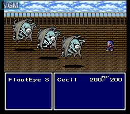 In-game screen of the game Final Fantasy II on Nintendo Super NES