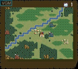 In-game screen of the game Genghis Khan II - Clan of the Gray Wolf on Nintendo Super NES