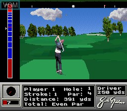 In-game screen of the game Jack Nicklaus Golf on Nintendo Super NES