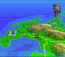 In-game screen of the game Ogre Battle - The March of the Black Queen on Nintendo Super NES