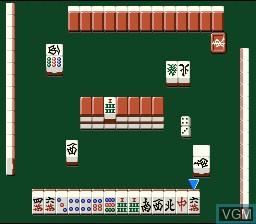 In-game screen of the game Pro Mahjong Tsuwamono on Nintendo Super NES
