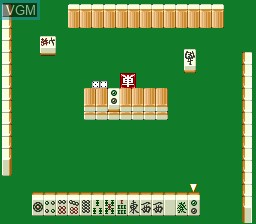 In-game screen of the game Saibara Rieko no Mahjong Hourouki on Nintendo Super NES