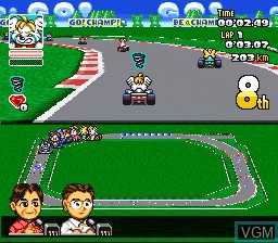In-game screen of the game SD F-1 Grand Prix on Nintendo Super NES