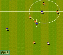 In-game screen of the game Sensible Soccer - European Champions on Nintendo Super NES