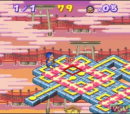 In-game screen of the game Soreyuke Ebisumaru Karakuri - Meiro Kieta Goemon no Nazo on Nintendo Super NES
