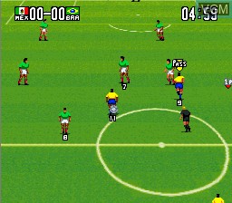 In-game screen of the game Super Goal! 2 on Nintendo Super NES