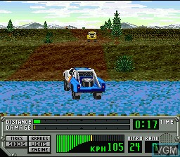 In-game screen of the game Super Off Road - The Baja on Nintendo Super NES