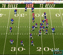 In-game screen of the game Tecmo Super Bowl II - Special Edition on Nintendo Super NES