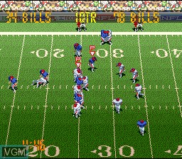 In-game screen of the game Tecmo Super Bowl III - Final Edition on Nintendo Super NES