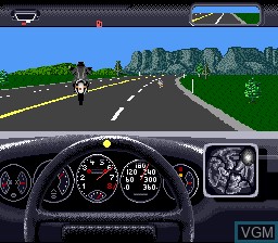 In-game screen of the game Test Drive II - The Duel on Nintendo Super NES