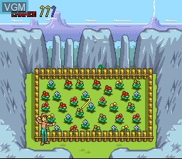 In-game screen of the game Wally o Sagase! Ehon no Kuni no Daiboken on Nintendo Super NES