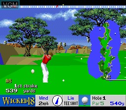 In-game screen of the game True Golf Classics - Wicked 18 on Nintendo Super NES