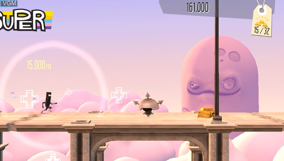 In-game screen of the game Bit.Trip Presents...Runner2 - Future Legend of Rhythm Alien on Sony PS Vita