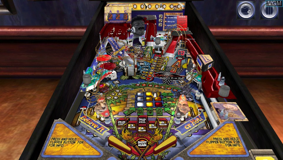 In-game screen of the game Pinball Arcade, The on Sony PS Vita