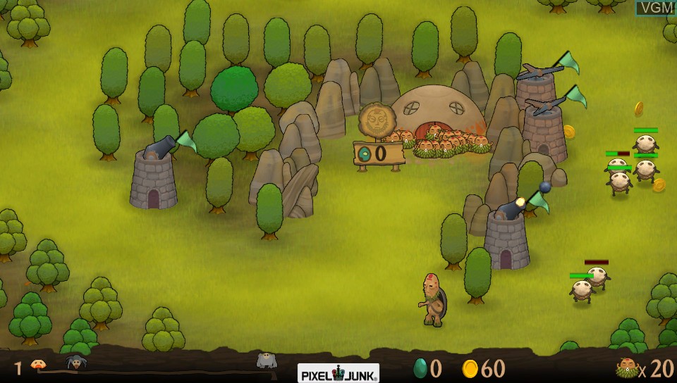 In-game screen of the game PixelJunk Monsters - Ultimate HD on Sony PS Vita