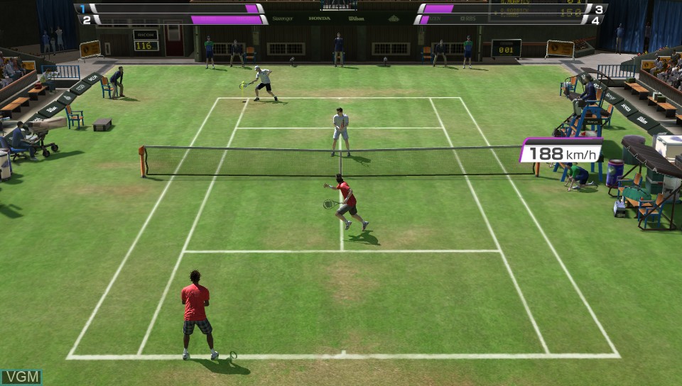 In-game screen of the game Virtua Tennis 4 - World Tour Edition on Sony PS Vita