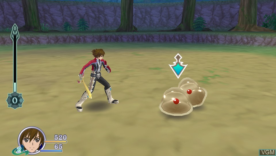 In-game screen of the game Tales of Hearts R on Sony PS Vita