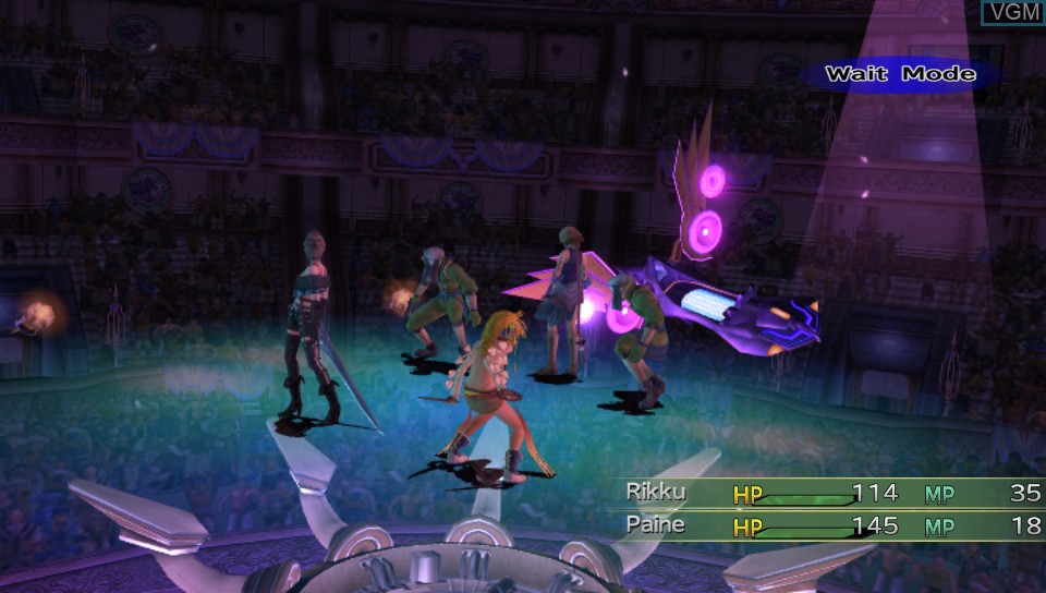 In-game screen of the game Final Fantasy X-2 HD Remaster on Sony PS Vita