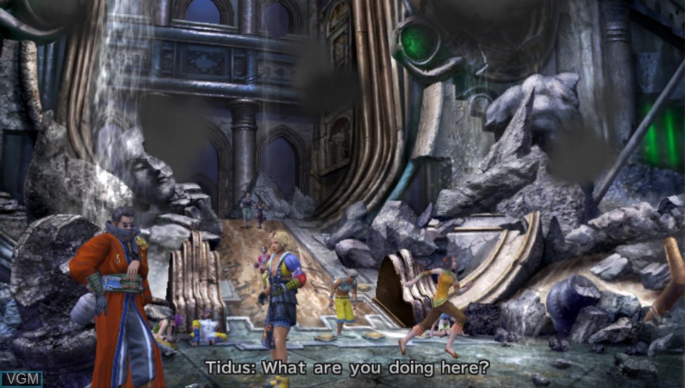 In-game screen of the game Final Fantasy X HD Remaster on Sony PS Vita
