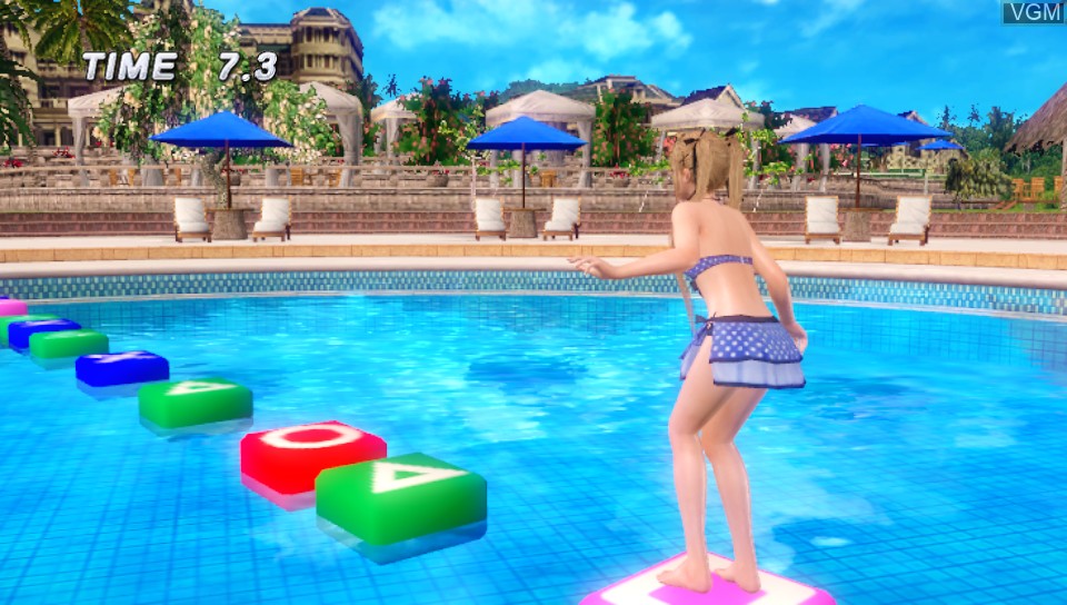 In-game screen of the game Dead or Alive Xtreme 3 - Venus on Sony PS Vita