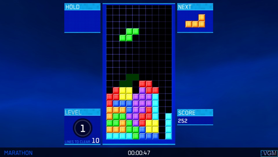 In-game screen of the game Tetris Ultimate on Sony PS Vita