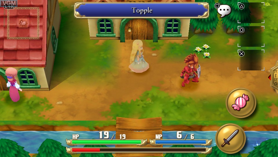 In-game screen of the game Adventures of Mana on Sony PS Vita