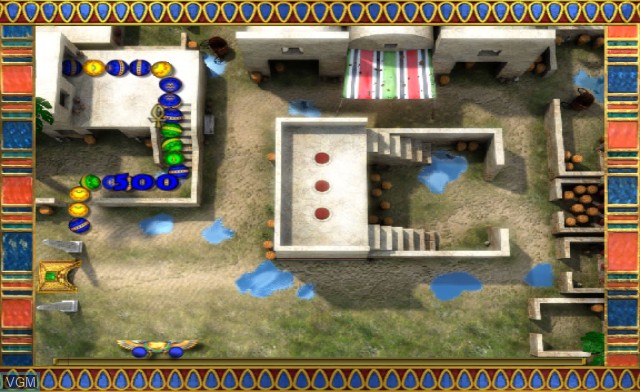 In-game screen of the game Luxor - Pharaoh's Challenge on Nintendo Wii