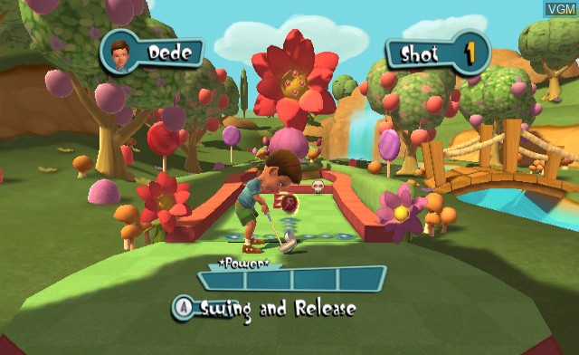 In-game screen of the game Carnival Games - Mini Golf on Nintendo Wii