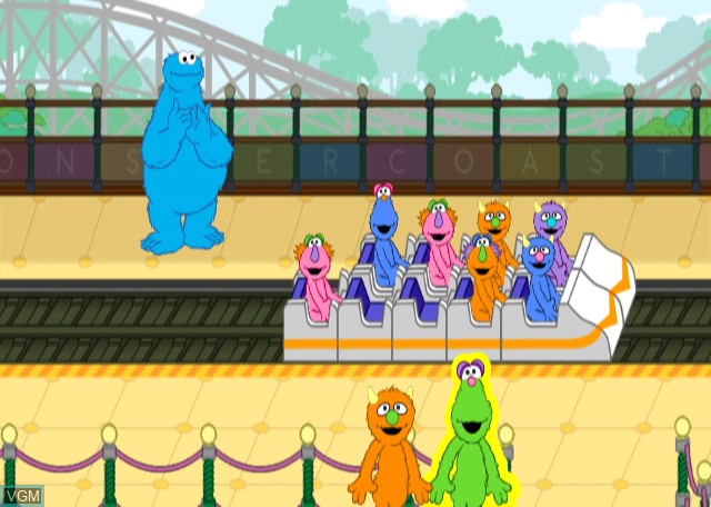In-game screen of the game Sesame Street - Cookie's Counting Carnival on Nintendo Wii