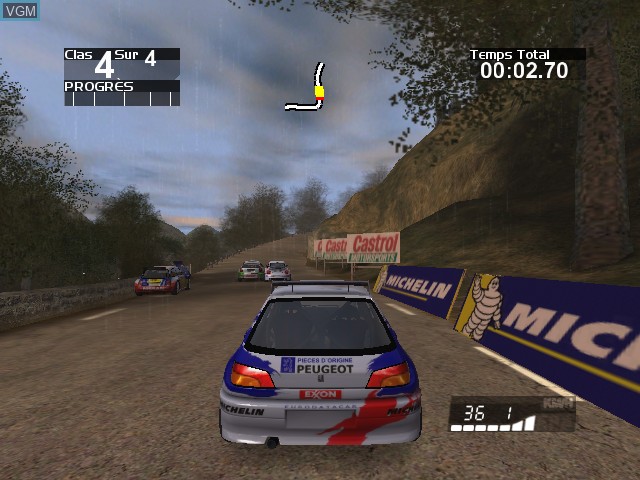 In-game screen of the game RalliSport Challenge on Microsoft Xbox