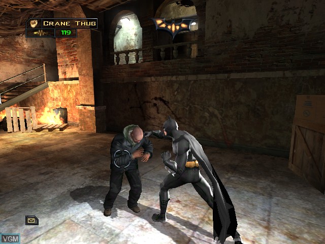 In-game screen of the game Batman Begins on Microsoft Xbox