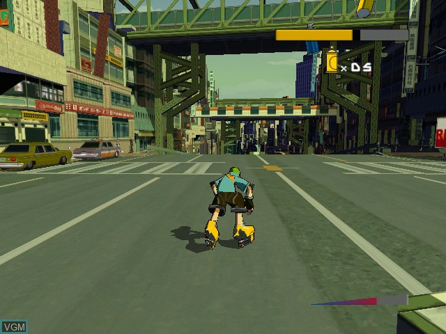 In-game screen of the game Jet Set Radio Future on Microsoft Xbox