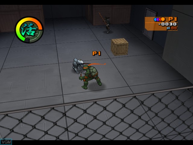 In-game screen of the game Teenage Mutant Ninja Turtles 2 - Battle Nexus on Microsoft Xbox