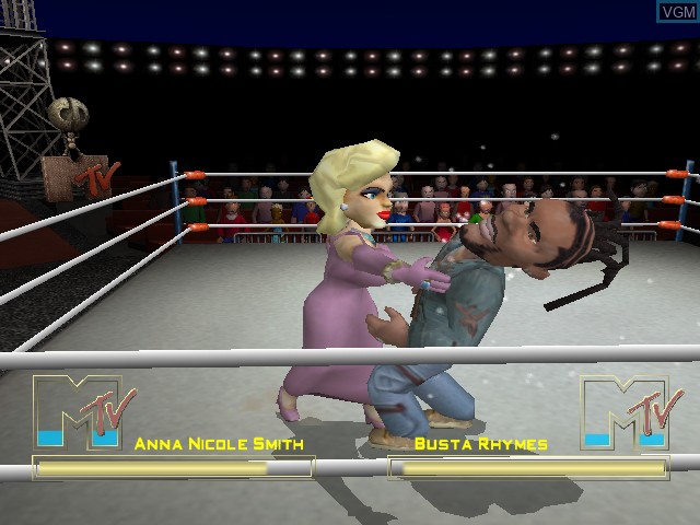In-game screen of the game MTV's Celebrity Deathmatch on Microsoft Xbox