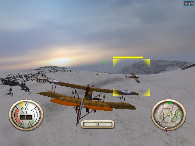 In-game screen of the game Wings of War on Microsoft Xbox