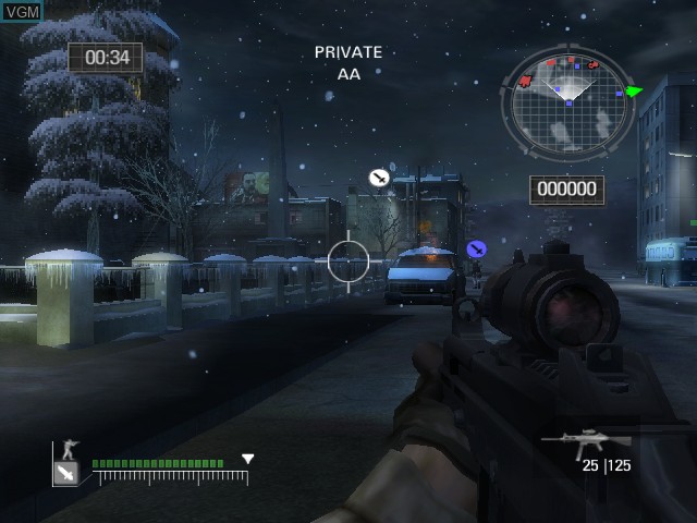 In-game screen of the game Battlefield 2 - Modern Combat on Microsoft Xbox