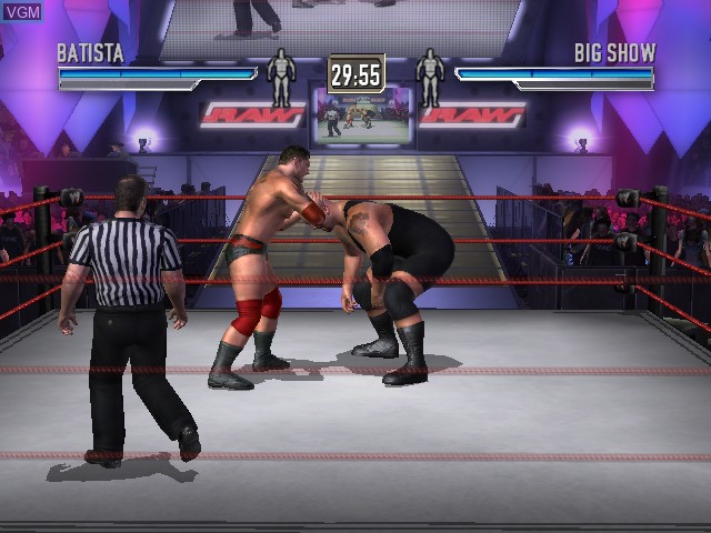 In-game screen of the game WWE WrestleMania 21 on Microsoft Xbox