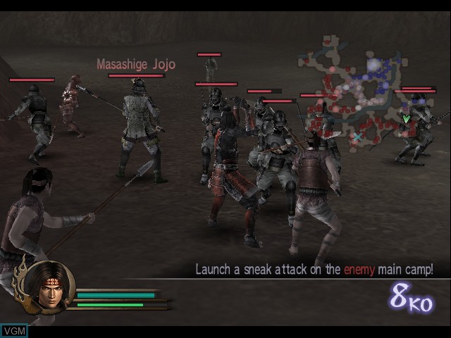 In-game screen of the game Samurai Warriors on Microsoft Xbox