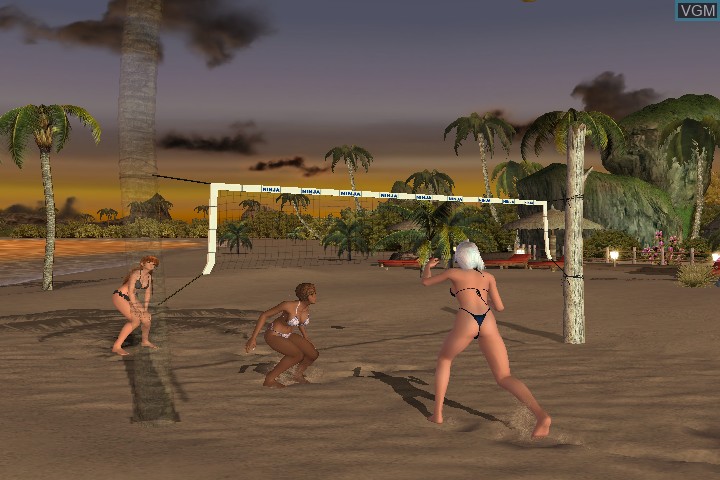 In-game screen of the game Dead or Alive - Xtreme Beach Volleyball on Microsoft Xbox