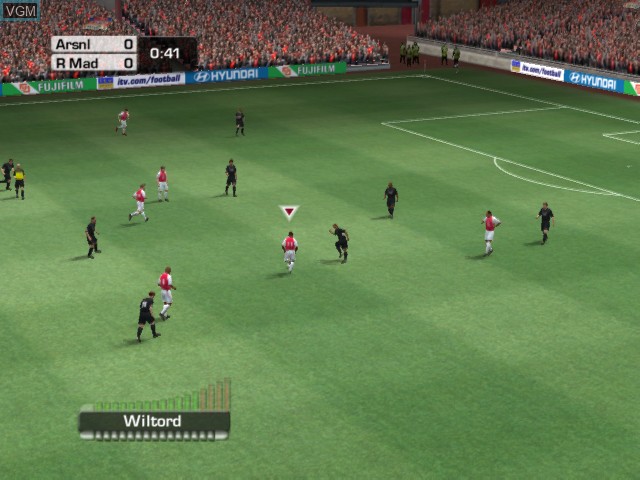 In-game screen of the game FIFA Football 2003 on Microsoft Xbox