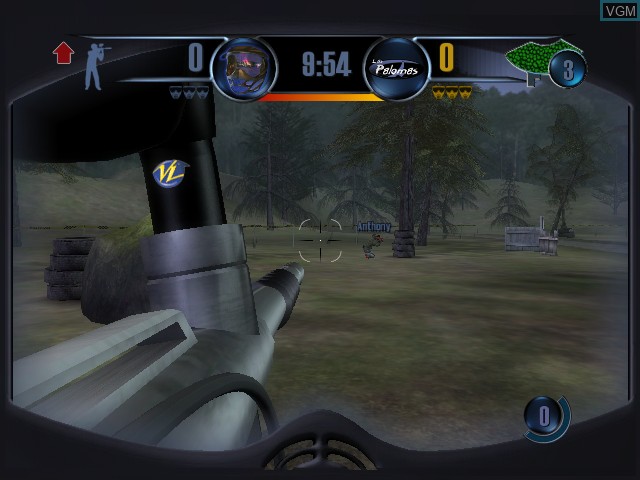 In-game screen of the game Greg Hastings' Tournament Paintball Max'd on Microsoft Xbox