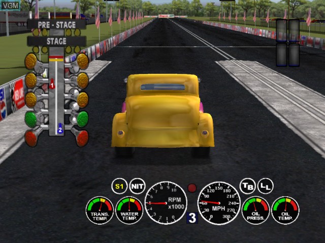 In-game screen of the game IHRA Drag Racing 2004 on Microsoft Xbox