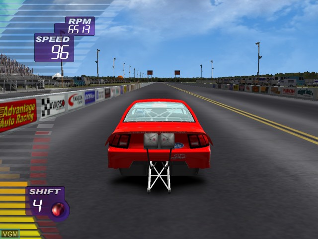 In-game screen of the game IHRA Professional Drag Racing 2005 on Microsoft Xbox
